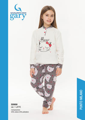 PIGIAMA BAMBINA M/L S30058 Tellini S.r.l. Ingrosso Abbigliamento